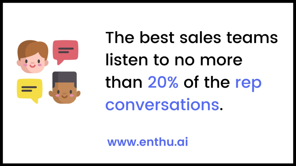 Sales team listening calls