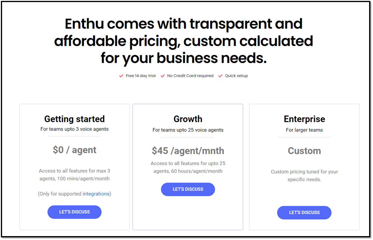 Enthu.AI pricing