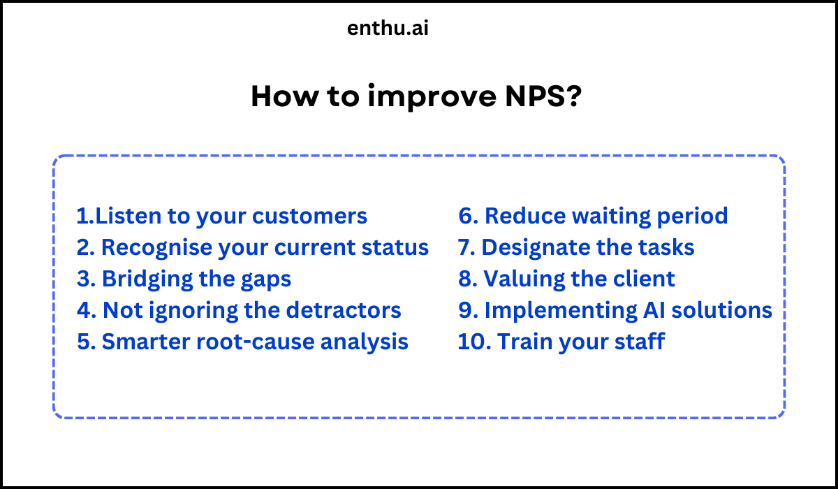 How to improve NPS? 