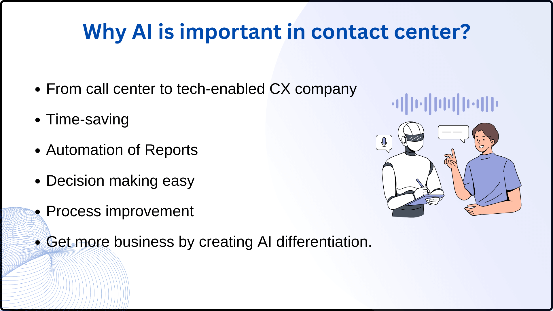 Importance of AI in contact center