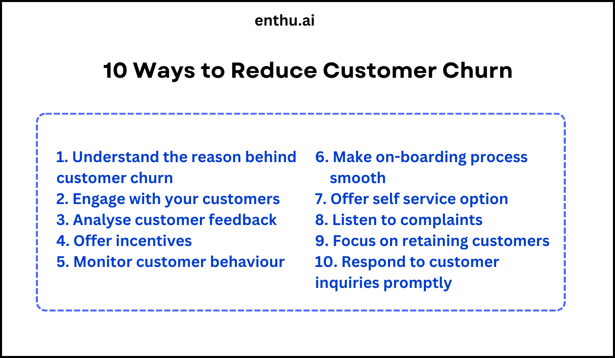 Ways of Customer churn
