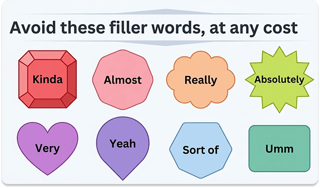 Avoid these filler words, at any cost
