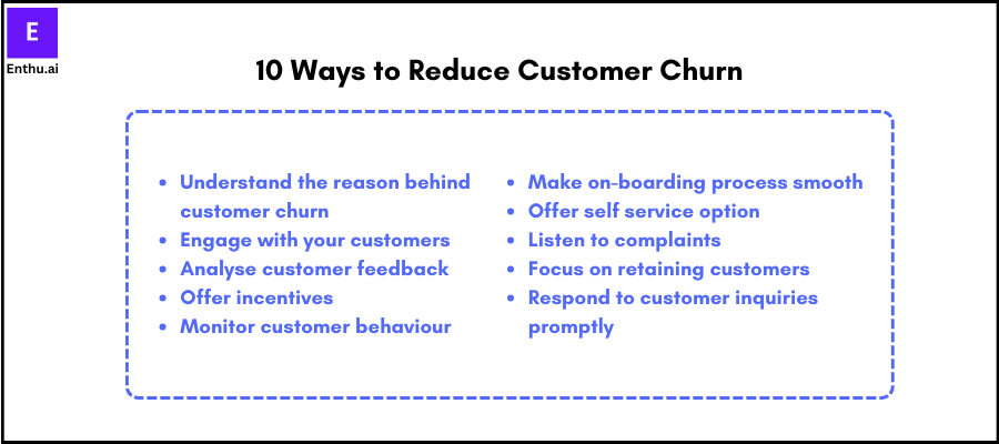 Ways of Customer churn