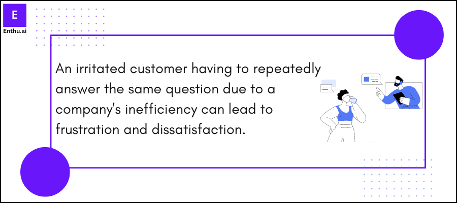Requesting customers to repeat their query