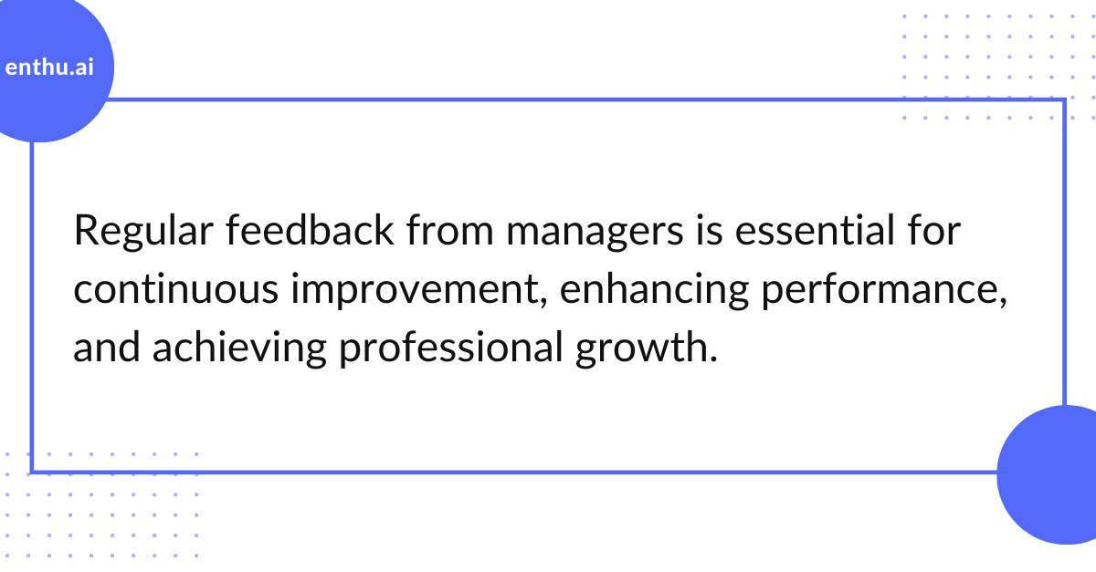 Statement on Feedback from managers