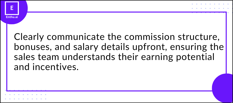 Establish compensation expectations