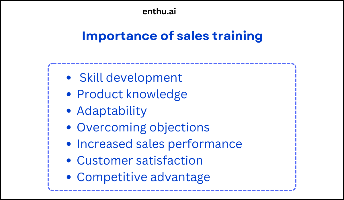 Importance of sales training