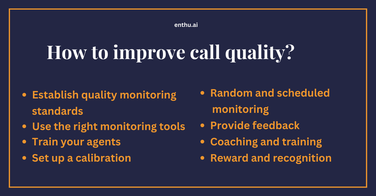 How to improve call quality?