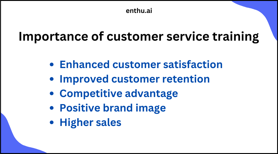 Importance of customer service training