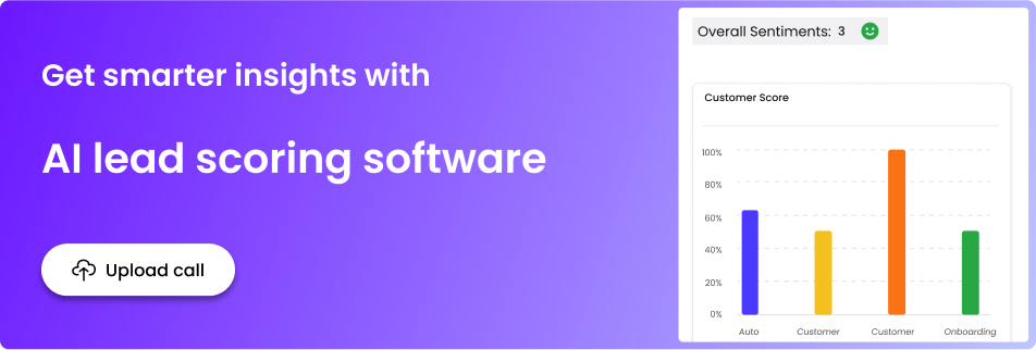 AI lead scoring - Upload a call