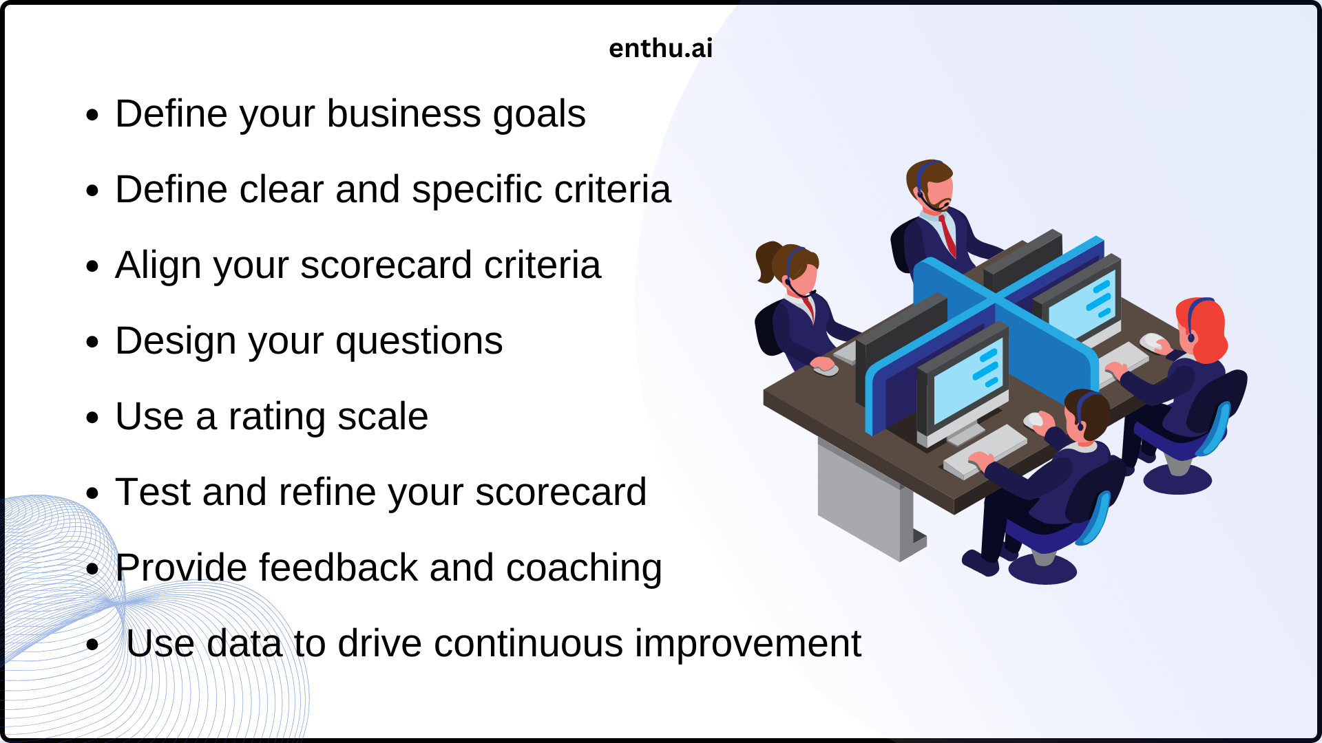 Develop a QA scorecard