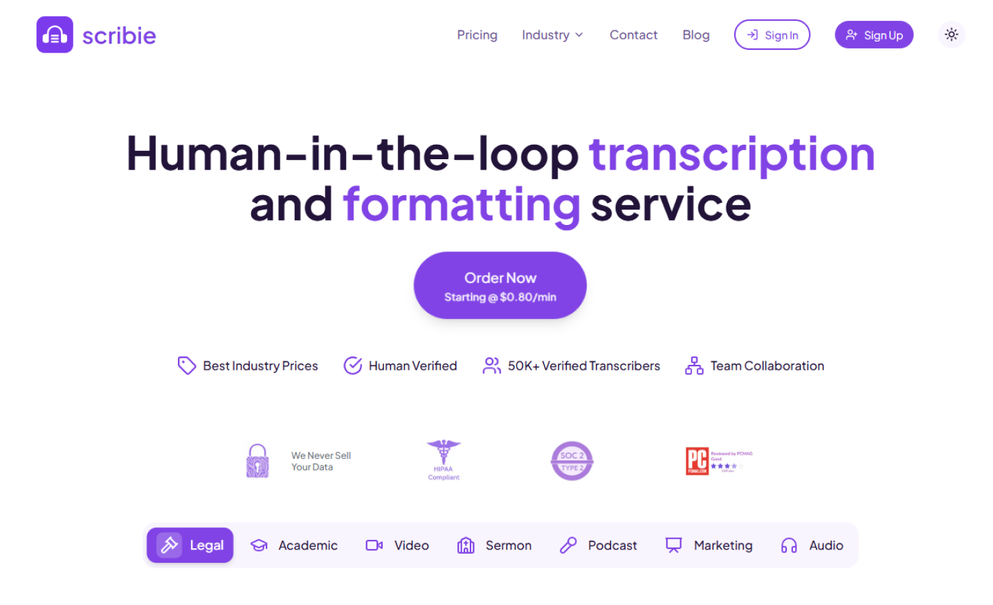 Scribie Call Transcription Software