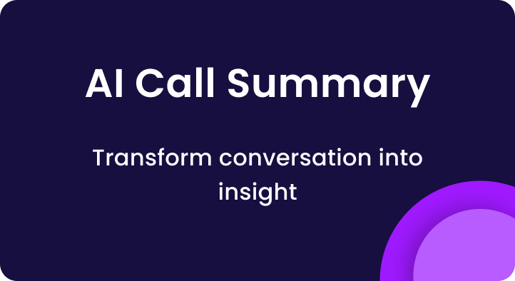 AI call summary