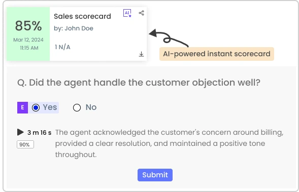 Auto scorecard filling