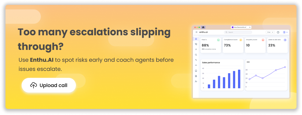 Call escalation : upload a call