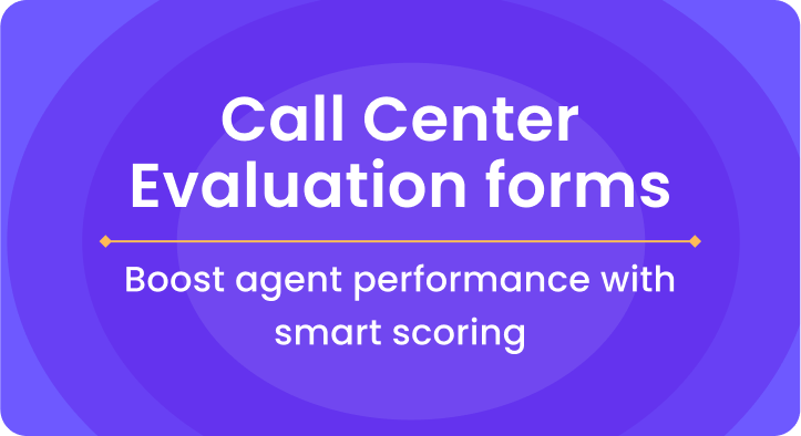 Call center evaluation form