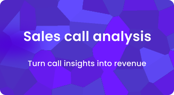 Sales call analysis