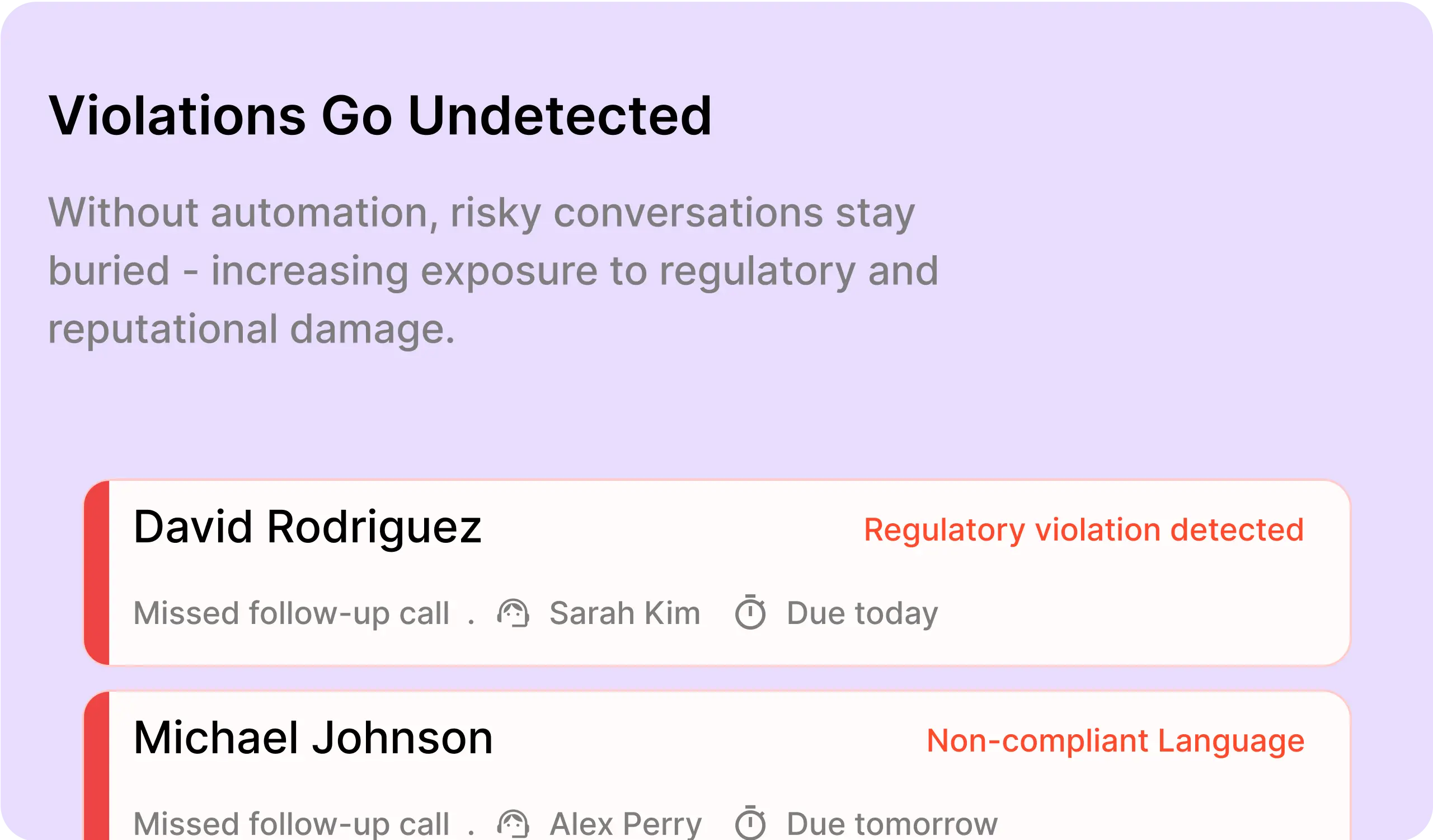 Violation monitoring