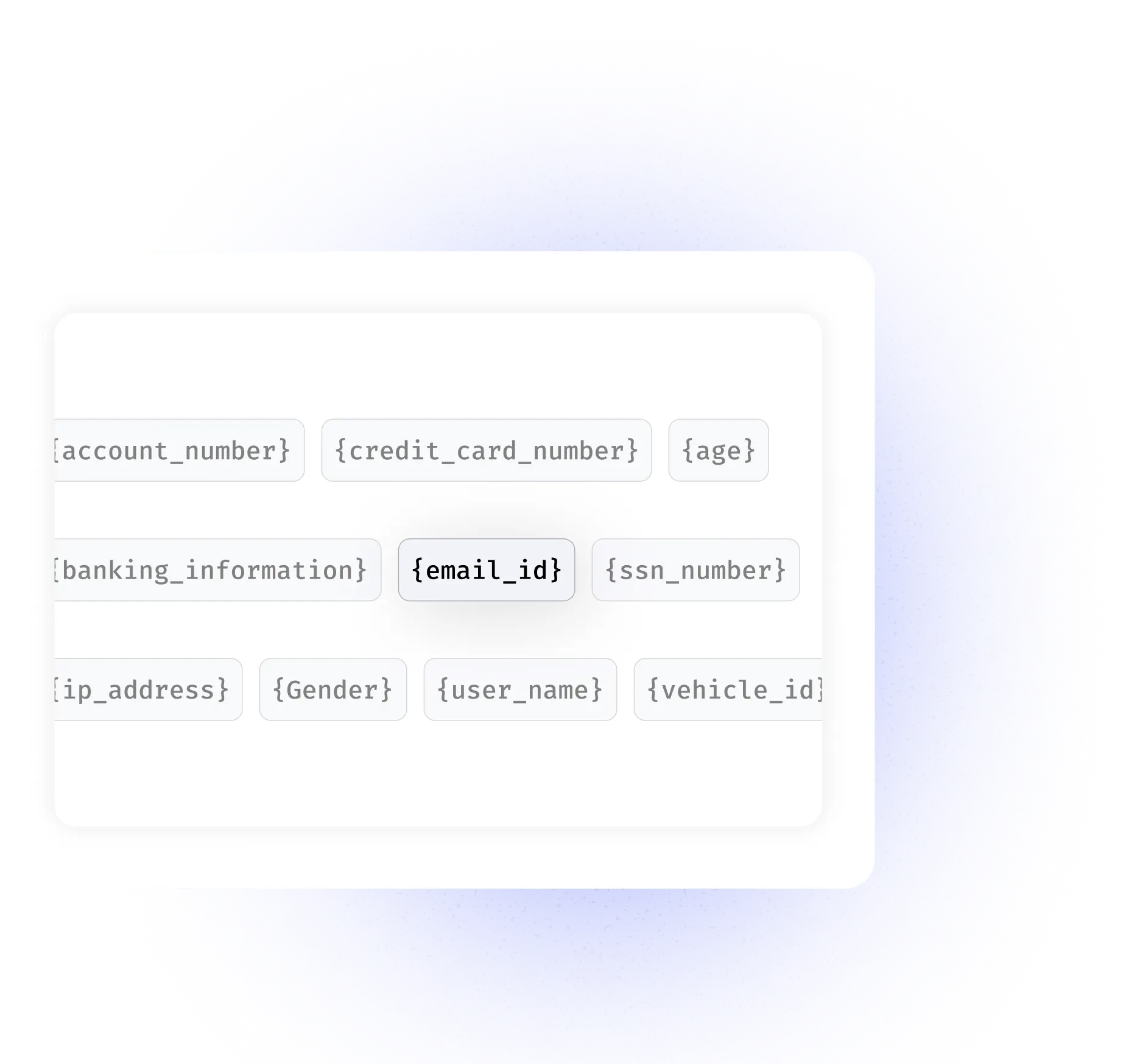 Select sensitive data for redaction