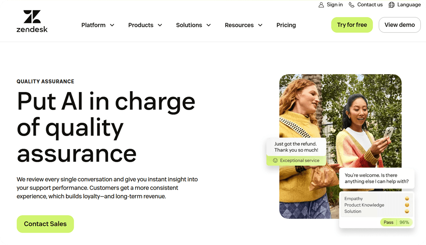 Zendesk Auto QA Software